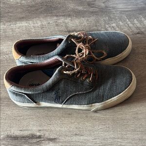 Polo Ralph Lauren Vaughn Gray Canvas Sneakers size 8D
